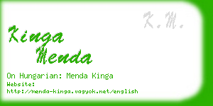 kinga menda business card